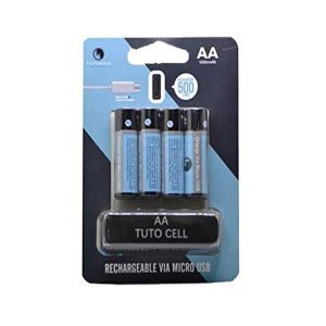 باتری قلمی قابل شارژ مدل tuto-610 AA بسته 4 عددی