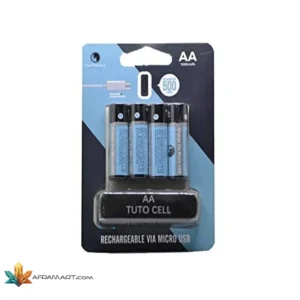 باتری قلمی قابل شارژ مدل tuto-610 AA بسته 4 عددی