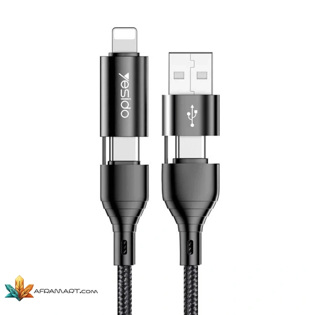 کابل تبدیل USB-C به USB و لایتنینگ یسیدو مدل CA59 طول 1.2 متر 1 کابل تبدیل USB-C به USB و لایتنینگ یسیدو مدل CA59 طول 1.2 متر