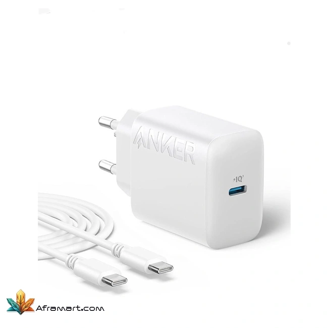 شارژر دیواری انکر مدل B2347 ظرفیت ۲۰ وات با کابل Type-C 1