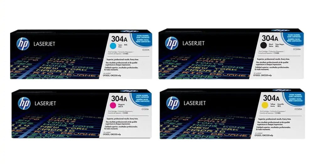 ست کارتریج اچ پی چهار رنگ HP 304A 1 hp 304a 2 11zon